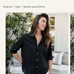 Frank and Eileen black Eileen button up shirt size Medium